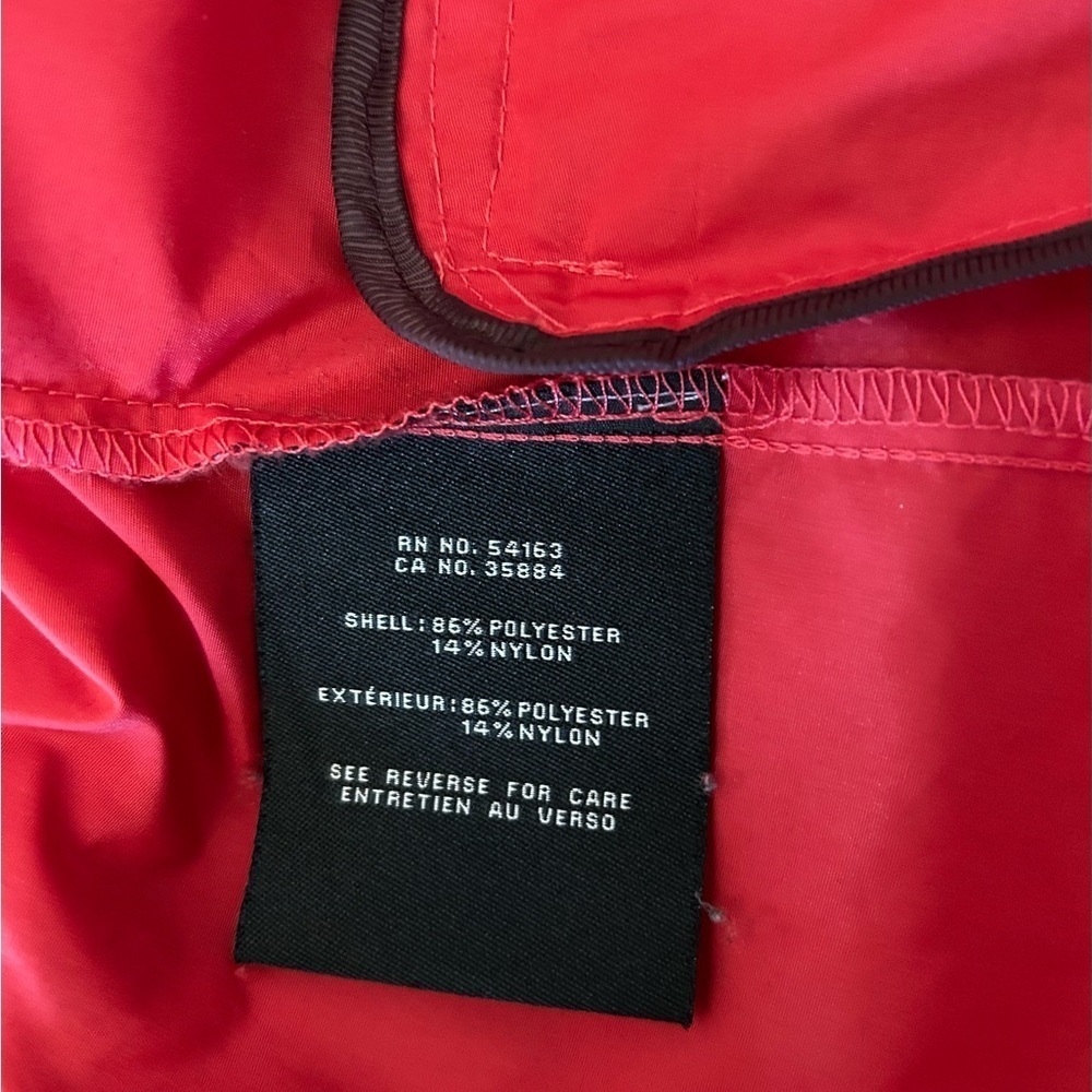 Cole Haan Packable Hooded Water-Resistant Raincoat coral size M retail $359 - Picture 7 of 15